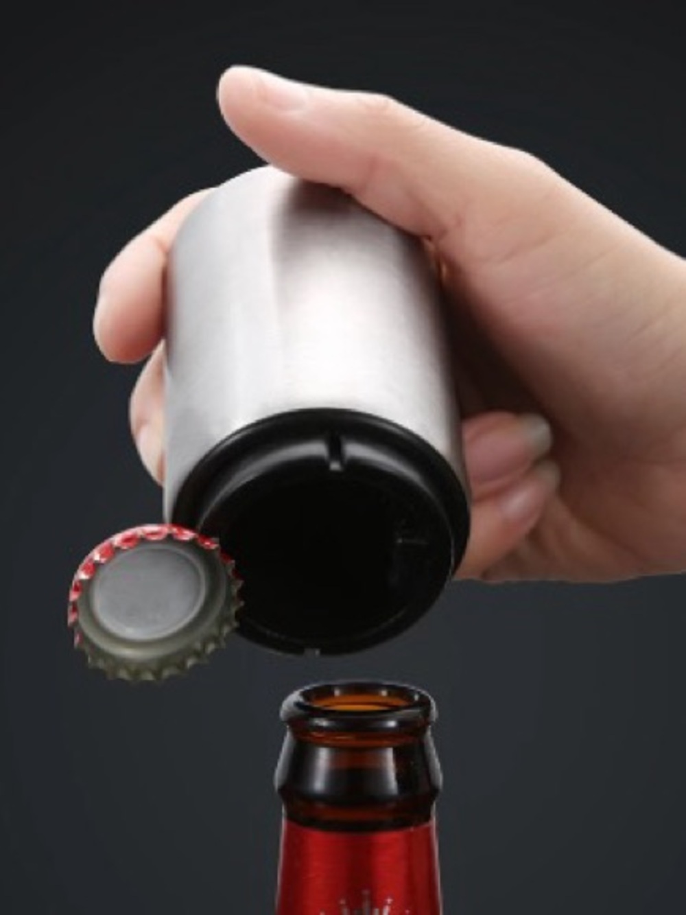 YNS Generic Stainless Steel Electric Bottle Opener - Black